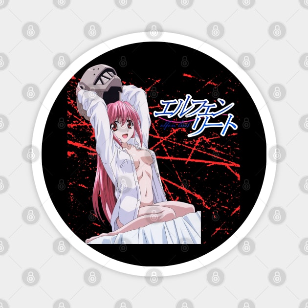 Artful Echoes Unforgettable Scenes From Elfen Lied Manga Magnet by Super Face